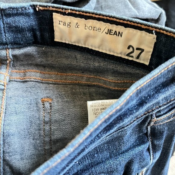 Rag & Bone W1502K520 Kensington Skinny Jeans Womens Size 27 Medium Wash Denim - Picture 7 of 8